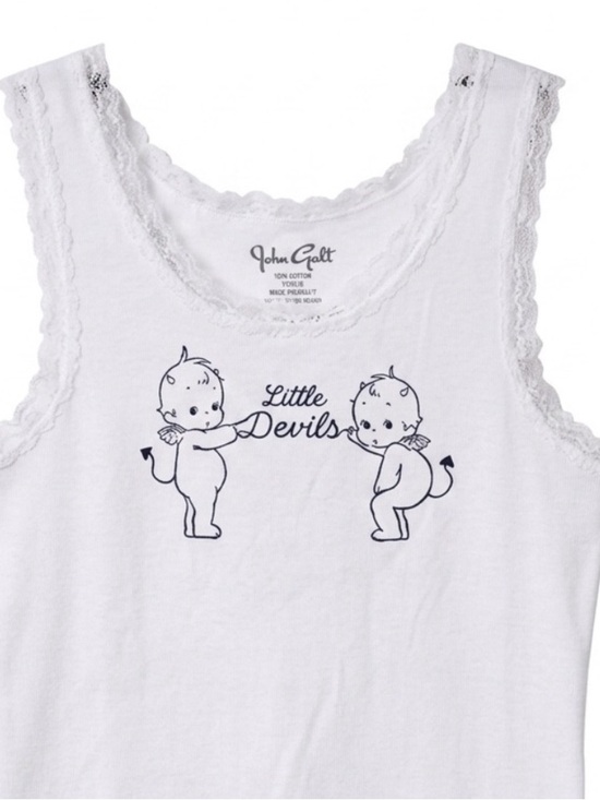 Brandy Melville Tops - Brandy Melville  x John Galt Little Devils  Lace Trim Cotton Tank